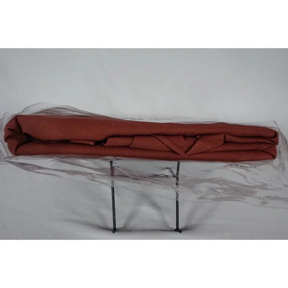 Calvin Klein King Bed Skirt Baby Waffle Pattern Burgundy Burnt Sienna 78x80x15